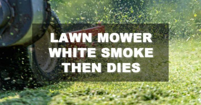 lawn mower white smoke then dies