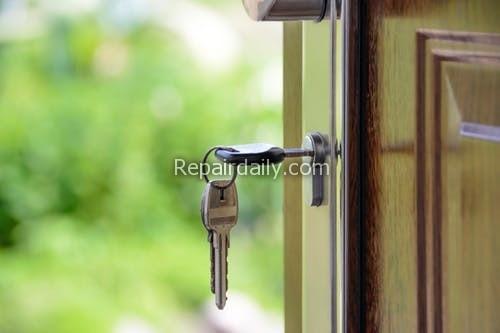 keys inserted in door lock