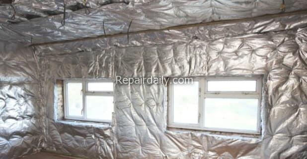 insulated wall inside home