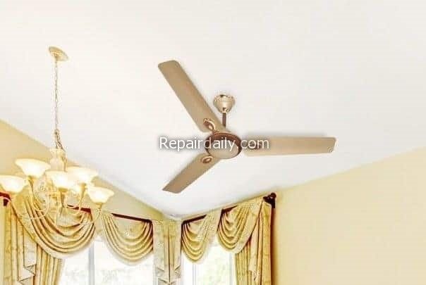 ceiling fan in bedroom