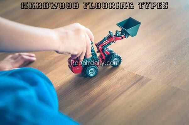 dozer toy on hardwood flooring