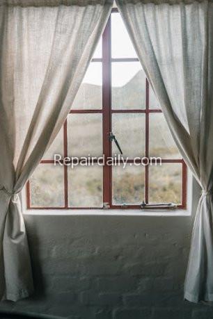 windows curtain view