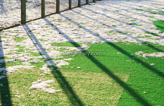 snow-on-grass