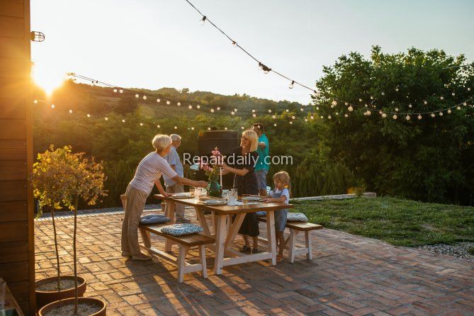 outdoor deck family