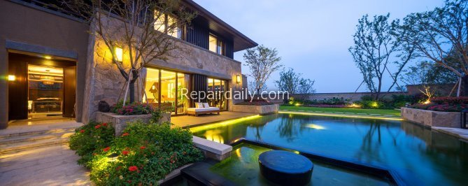 home lighting swimming pool