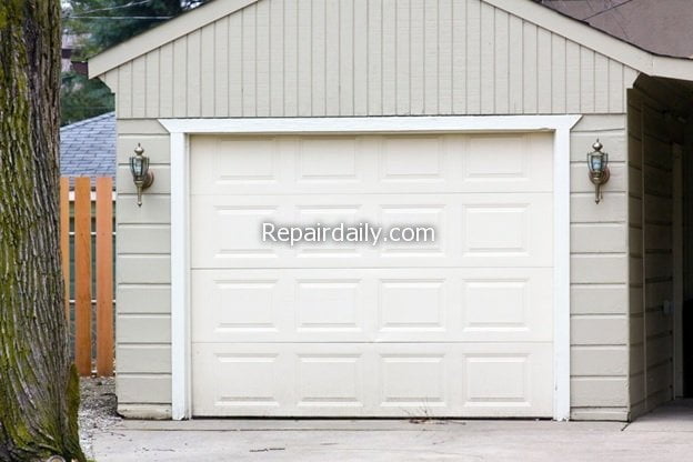 white garage door