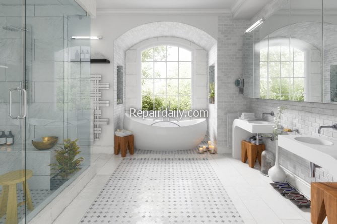 white bathroom