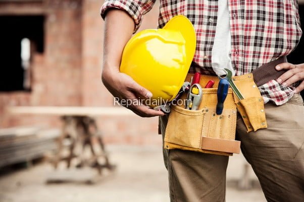 professional helmet and tools