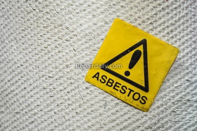 Asbestos warning sign