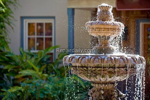 Garden fountain in St. Augustine, Florida