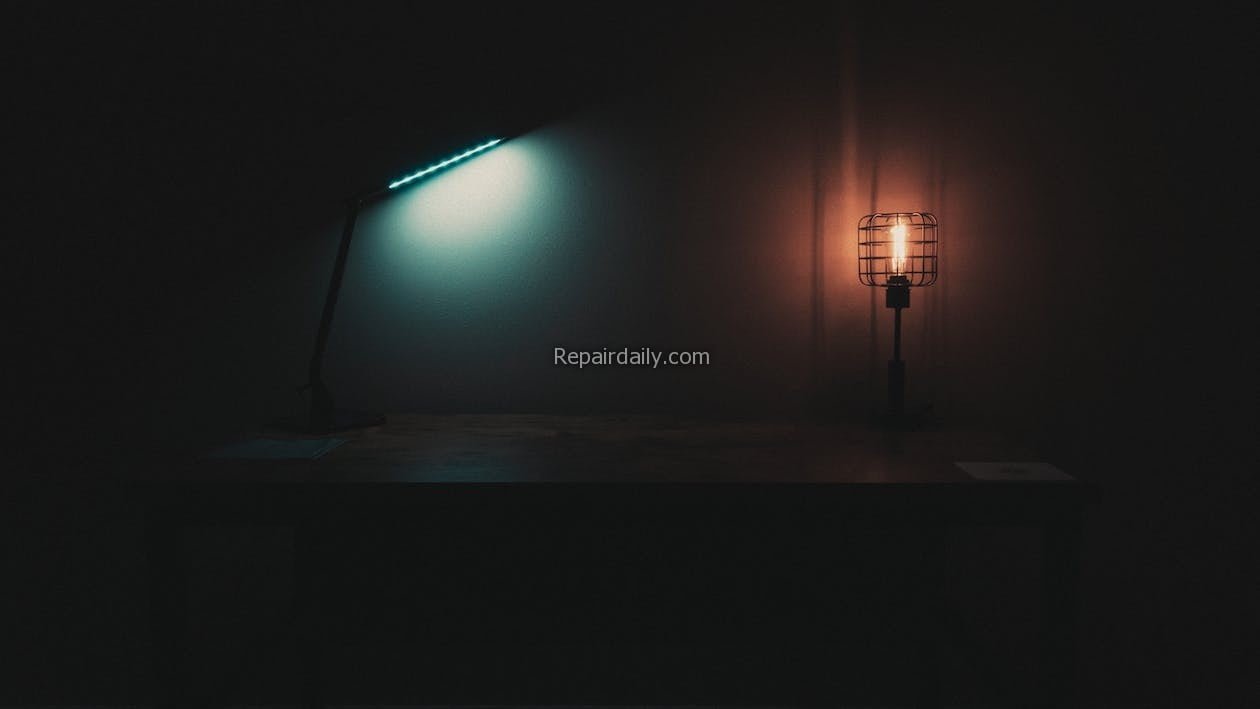 led lights in dark room
