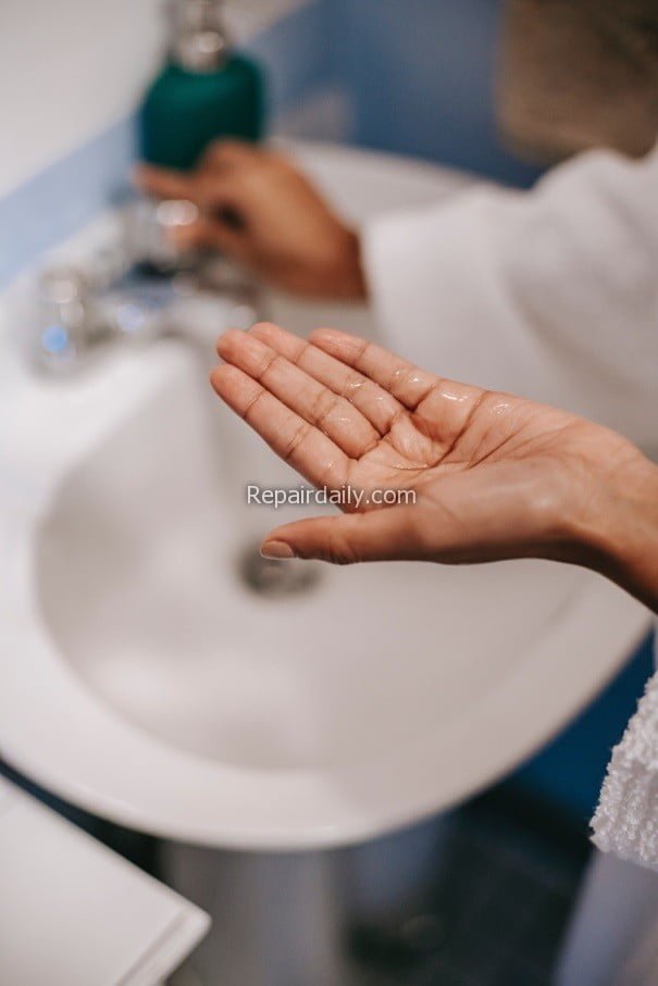 using soap dispenser