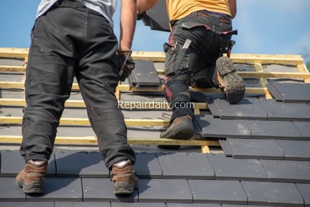 professionals on the roof
