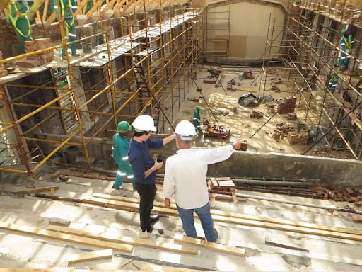 construction workers on site