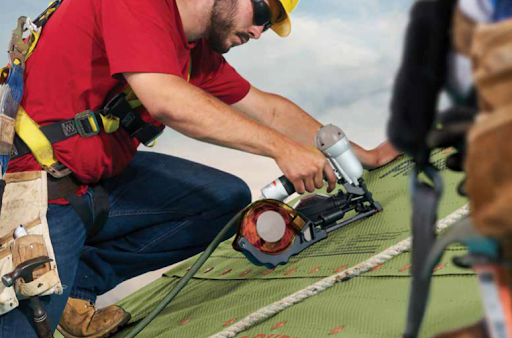 contractor fixing roof