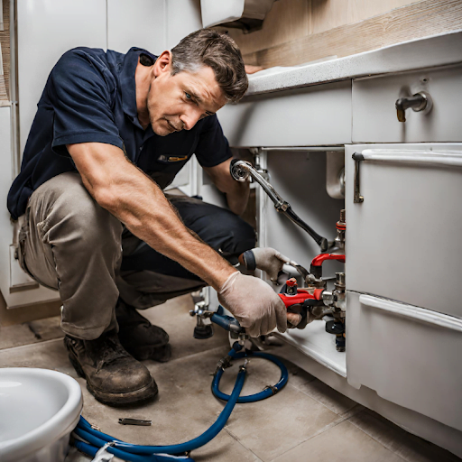 professional plumber repairing pipes