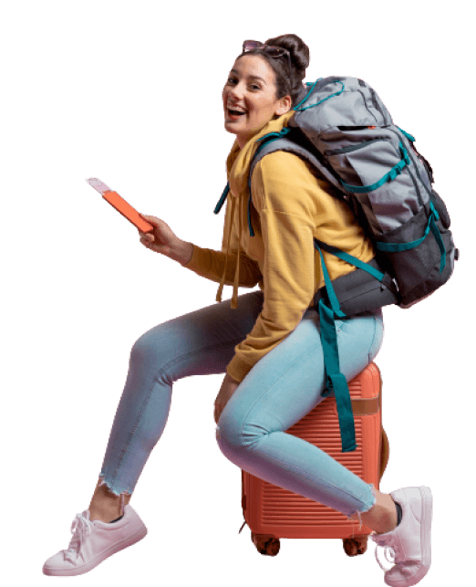 9b25795e smiley woman posing her baggage 1 9b25795e smiley woman posing her baggage 1