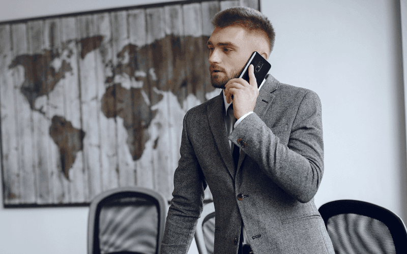 businessman working office man is talking phone guy business suit 1 businessman working office man is talking phone guy business suit 1